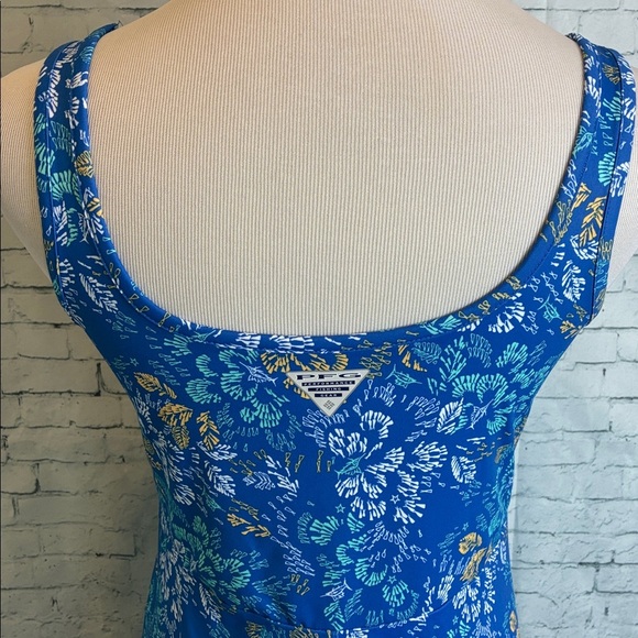 Columbia PFG Womens Freezer II Dress VIVID BLUE DEEP SEA DASH Sz M Granola Girl - Picture 13 of 16